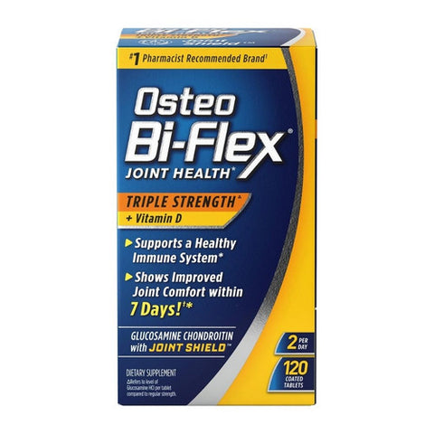 Osteo Bi-Flex, Joint Health Triple Strength + Vitamin D Coated Tablets, 120 Count Osteo Bi-Flex