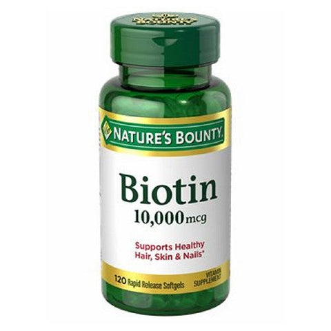 Nature's Bounty, Nature's Bounty Biotin, 10,000 mcg, 24 X 120 Softgels Nature's Bounty