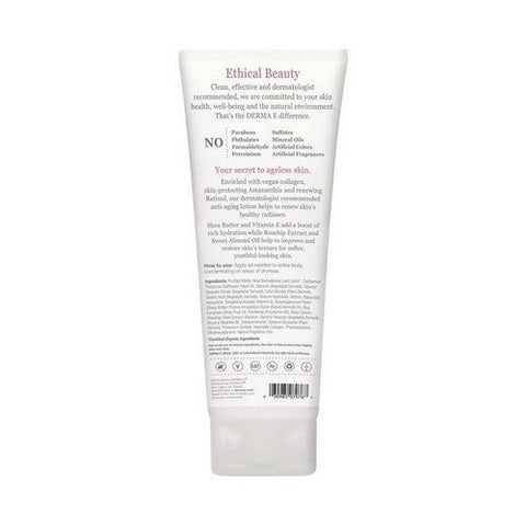 Derma e, Anti-Aging Shea Body Lotion Rosehip And Almond, 8 Oz Derma e