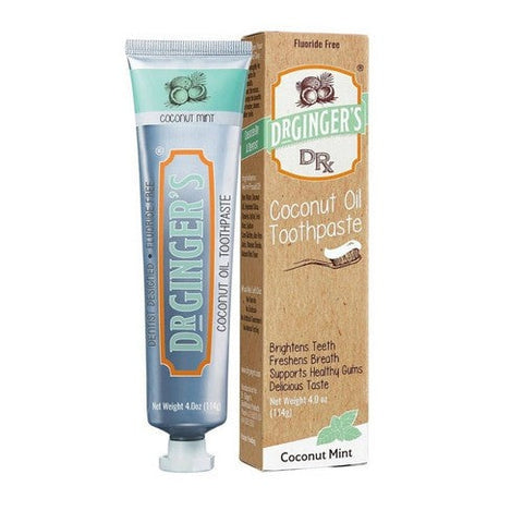 Dr.Ginger's, Coconut Oil Toothpaste With White Charcoal Coconut Mint, 4 Oz Dr.Ginger's