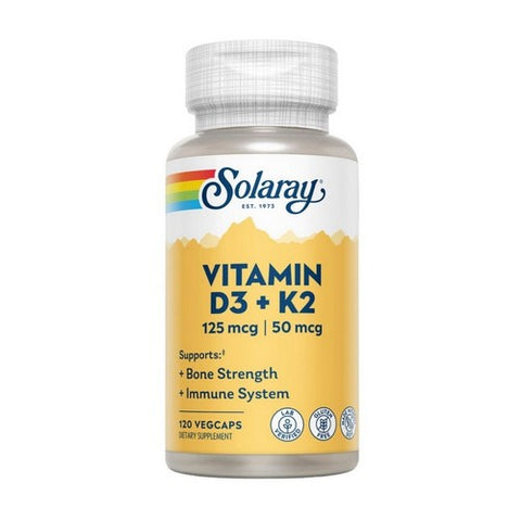Solaray, Vitamin D-3 & K-2, 120 Veg Caps