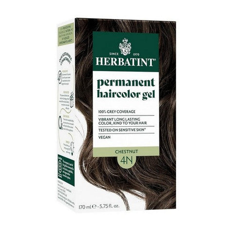Herbatint, Permanent Hair Colour Gel 4N Chestnut, 5.75 Oz