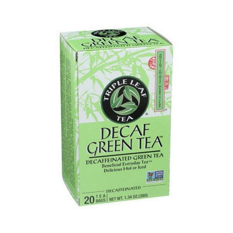 Triple Leaf Tea, Decaffeinated Green Tea, 20 Bags Triple Leaf Tea