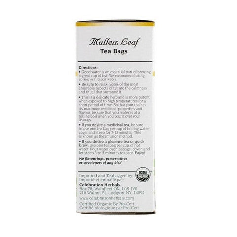 Celebration Herbals, Organic Mullein Leaf Tea, 24 Bags