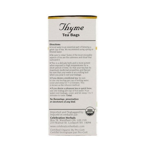 Celebration Herbals, Organic Thyme Leaf Tea, 24 Bags
