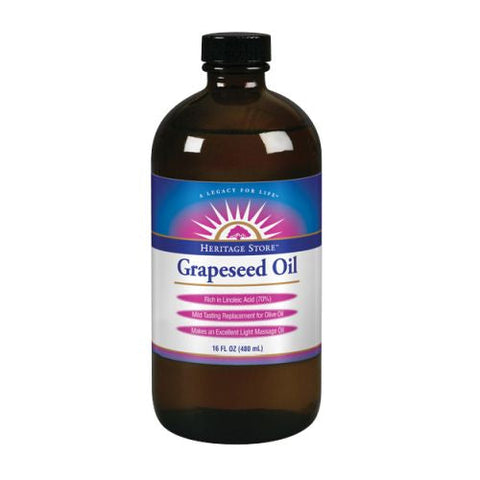 Heritage Store, Grapeseed Oil, 16 Oz