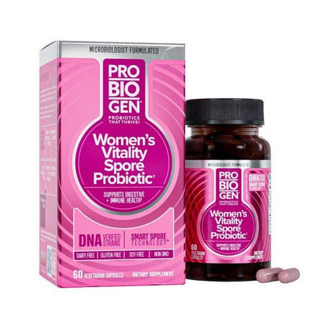 Probiogen, Women's Daily Vitality Spore Probiotic With Smart Spore Technology, 60 Caps