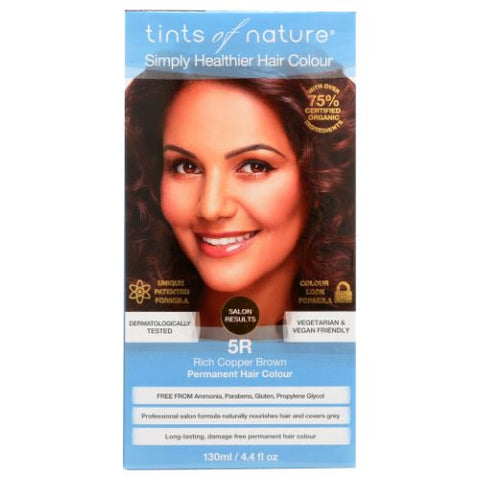 Tints of Nature, Permanent Hair Color, 5R Rich Copper Brown 4.4 Oz Tints of Nature