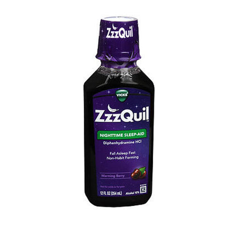 Zzzquil, Zzzquil Diphenhydramine HCl Nighttime Sleep Aid Liquid Warming Berry, 12 Oz