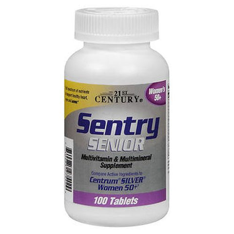 Sentry Senior Multivitamin & Multimineral Supplement Women's 50+ 100 Tabs by 21st Century