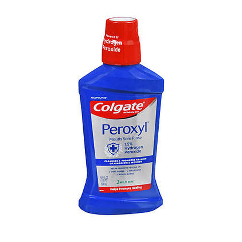 Colgate, Peroxyl Mouth Sore Rinse Mild Mint, 16 Oz