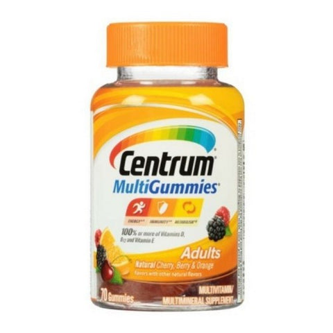Centrum, Multigummies Adults Assorted Natural Fruit Flavors, 70 Each