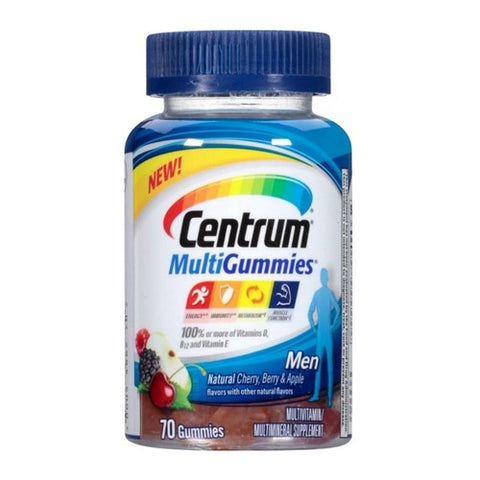 Centrum, Multigummies Men Assorted Natural Fruit Flavors, 70 Each