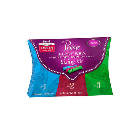 Huggies, Impressa Bladder Suports Sizing Kit, 6 Count Huggies