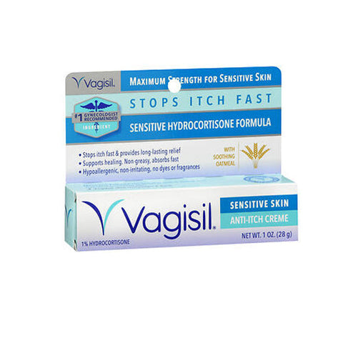 Vagisil, Anti-Itch Creme Maximum Strength Sensitive Skin Formula, 1 Oz