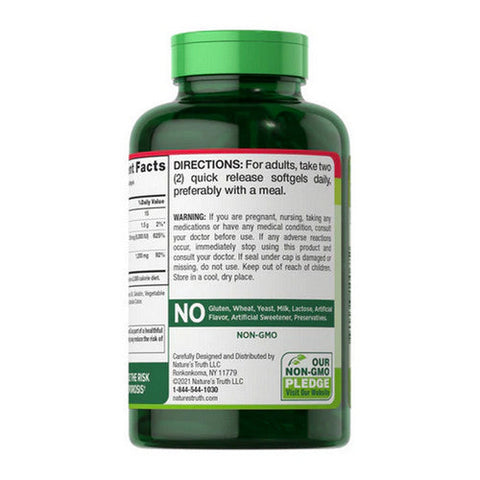 Nature's Truth, Calcium Plus D3 Quick Release Softgels, 1200 Mg, 120 Caps Nature's Truth