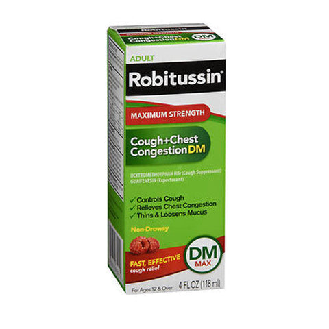 Robitussin, Adult Cough+Chest Congestion Dm Liquid, 4 Oz