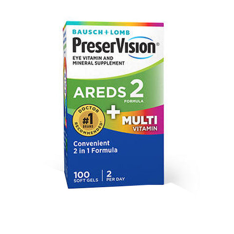 Bausch + Lomb, Bausch  Lomb PreserVision Eye Vitamin & Mineral Supplement Softgels, 100 Tabs Bausch + Lomb