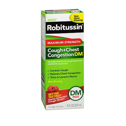 Robitussin, Adult Cough+Chest Congestion Dm Liquid, 8 Oz