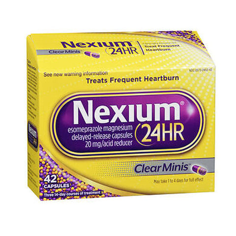Nexium 24HR, Esomeprazole Magnesium Acid Reducer Clear Minis, 20 Mg, 42 Caps Nexium 24HR