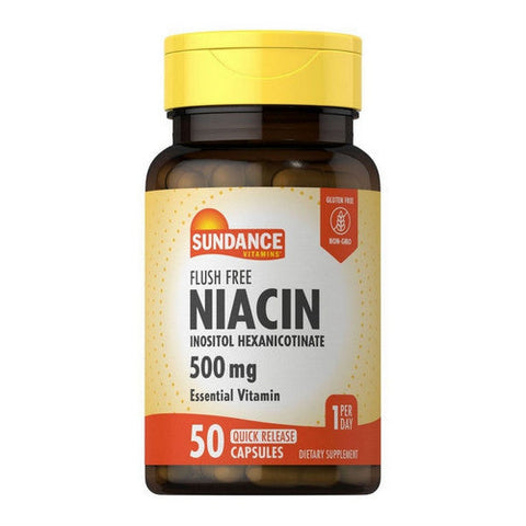 Sundance, Niacin Inositol Hexanicotinate Quick Release, 500 mg, 50 Caps Sundance