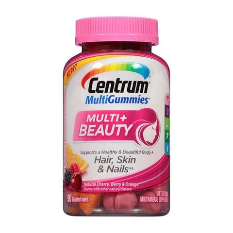 Centrum, Multigummies Multi+ Beauty Natural Cherry Berry And Orange, 90 Each
