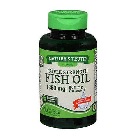 Fish Oil Quick Release Softgels Triple Strength 60 Caps by Nature's Truth