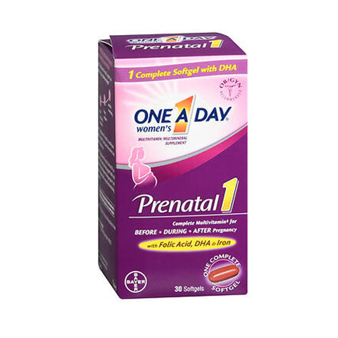 One A Day, Prenatal 1 Complete Multivitamin Softgels, 30 Caps One A Day