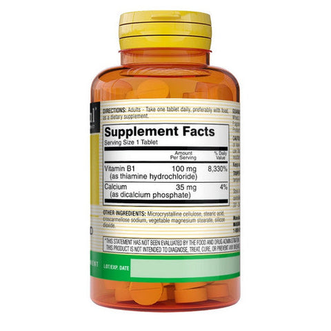 Mason, Natural Vitamin B1, 100 Mg, 100 Tabs Mason