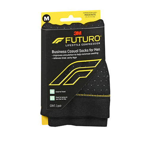 Futuro, Lifestyle Compression Business Casual Socks For Men Moderate Medium Black, 1 Each Futuro