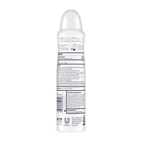 Dove, Antiperspirant Dry Spray Invisible Clear Finish, 3.8 Oz