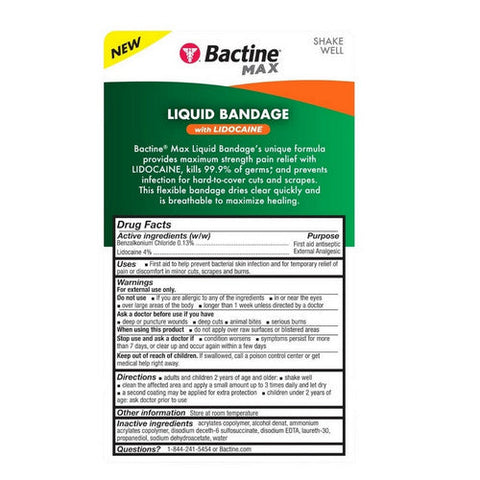 Bactine, Max Pain Relieving Cleansing Spray, 5 Oz