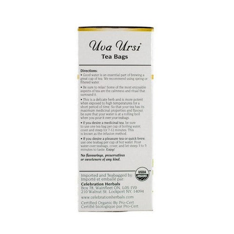 Celebration Herbals, Organic Uva Ursi Tea, 24 Bags