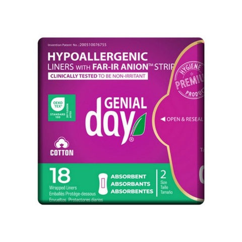 Genial Day, Absorbent Pantyliners, 18 Count