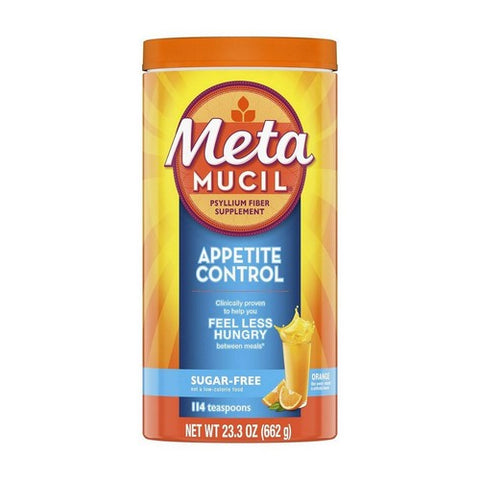 Metamucil, Meta Appetite Control Powder Sugar-Free Orange Zest, 23.3 Oz