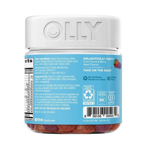 Olly, Kids' Multivitamin Plus Probiotic Gummiescberry Punch, 0, 70 Gummies Olly