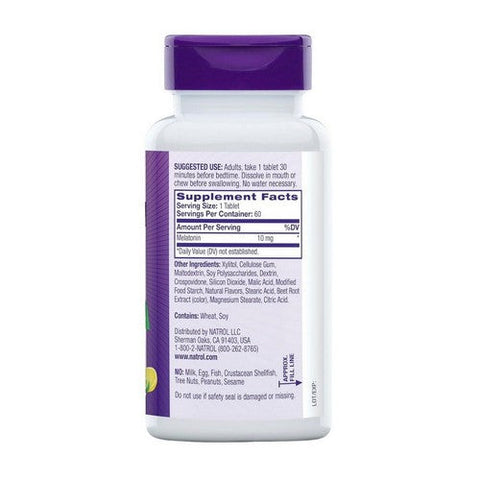 Natrol, Fast Dissolve Melatonin Citrus Punch, 10 Mg, 60 Tabs Natrol