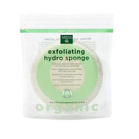 Earth Therapeutics, Organic Cotton Exfoliating Round Sponge, 0, 1 Unit Earth Therapeutics