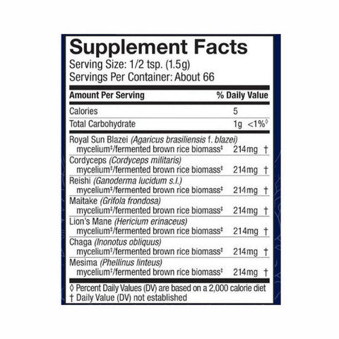 Host Defense, Stamets 7 Mushroom Mycelium Powder, 100 G Host Defense