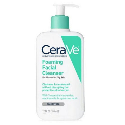 Cerave, Foaming Facial Cleanser For Normal To Oily Skin, 12 Oz