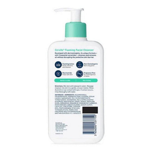 Cerave, Foaming Facial Cleanser For Normal To Oily Skin, 12 Oz
