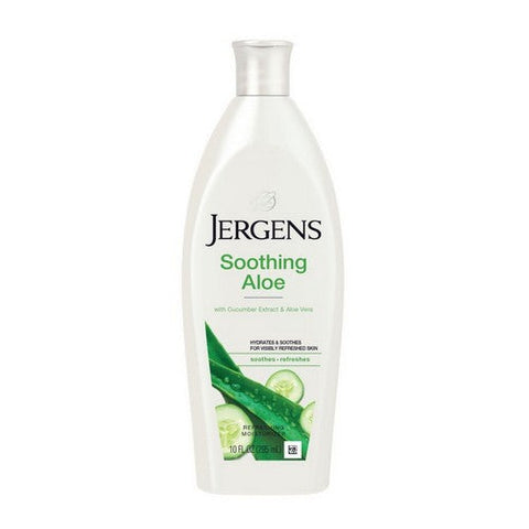 Jergens, Soothing Aloe With Cucumber Extract And Aloe Vera Refreshing Moisturizer, 10 Oz