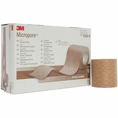 3M, Medical Tape Micropore Tan 2 Inch X 10 Yard Paper NonSterile, Case Of 10 3M