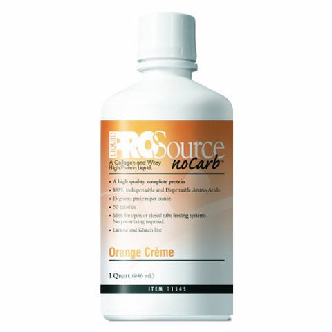 Medtrition, Protein Supplement ProSource NoCarb Orange CrÃƒÂ¨me Flavor 32 oz. Bottle Ready to Use, Count of 4