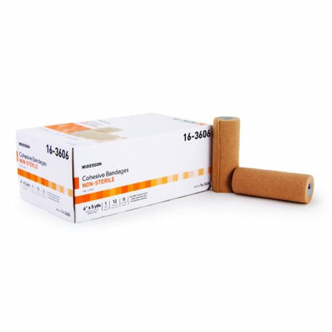 McKesson, Cohesive Bandage 6 Inch X 5 Yard Self-adherent Closure Tan NonSterile 16-3606, 1 Pack McKesson