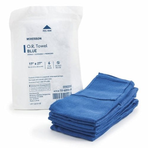 McKesson, Operating Room Disposable Towels Blue, 4 Pack McKesson