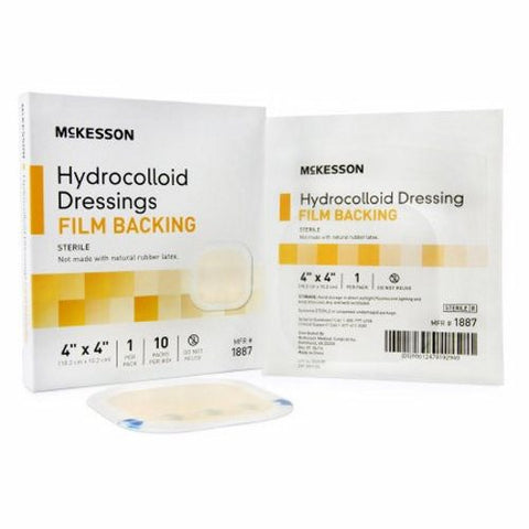 McKesson, Hydrocolloid Dressing Film Backing 4 X 4 Inch Square Hydrocolloid Film, Case Of 20