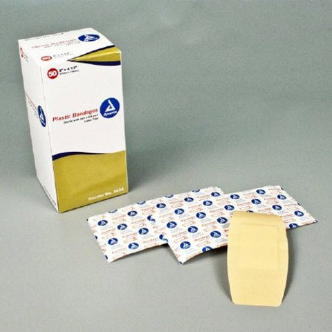 Dynarex, Adhesive Strip Dynarex 2 X 4-1/2 Inch Plastic Rectangle Tan Sterile, Case Of 24