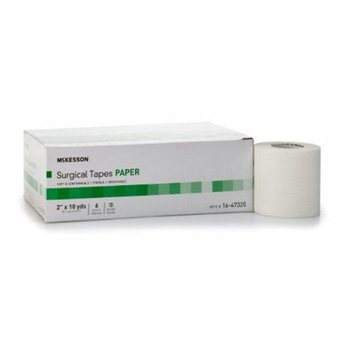 McKesson, Medical Tape White 2 Inch X 10 Yard Paper NonSterile 16-47320, Box Of 6 McKesson