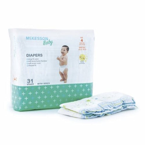 McKesson, Unisex Baby Diaper Size 4 Disposable Heavy Absorbency, Count of 1